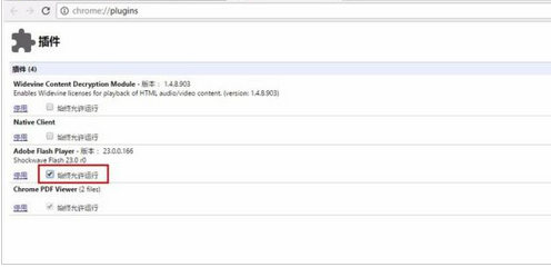 谷歌瀏覽器中打開(kāi)flash插件的操作教程截圖