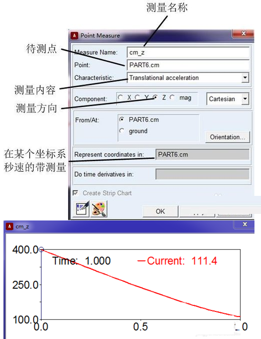 Adams測(cè)量物體加速度的操作方法截圖