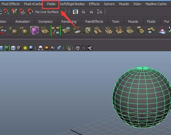 maya給球體增添重力場動(dòng)畫效果的操作方法截圖
