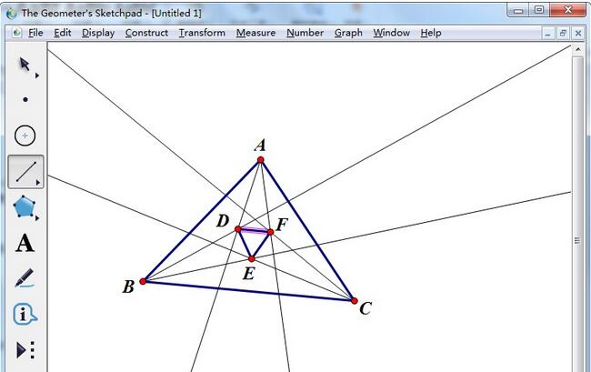 幾何畫板畫摩萊三角形的方法截圖