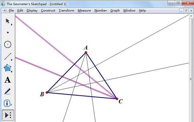 幾何畫板畫摩萊三角形的方法截圖