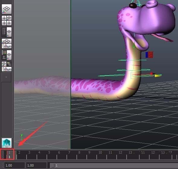 maya制作蛇游動(dòng)動(dòng)畫(huà)的操作方法截圖
