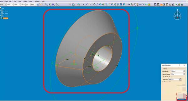 Catia創(chuàng)建一個旋轉(zhuǎn)體零件模型的操作方法截圖