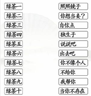 《漢字找茬王》一起懟綠茶怎么過(guò)