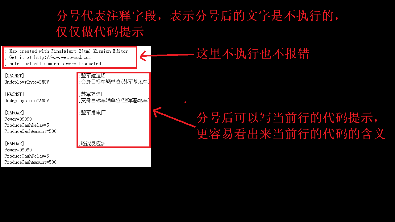 紅色警戒2或者尤里的復仇游戲關于地圖文件代碼的小知識