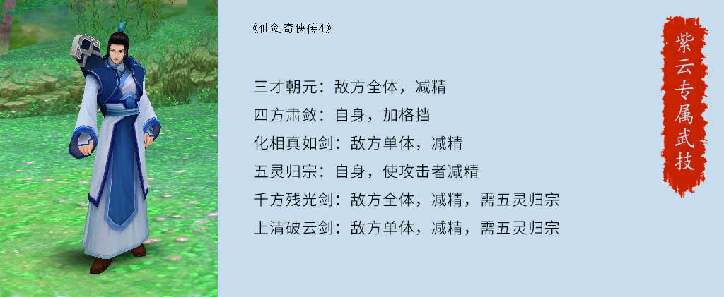 仙劍4中所有技能詳解，看完我感覺我能寫一本網(wǎng)游小說了